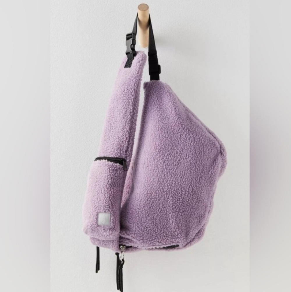 Free People Overacheiver Lilac Purle Sherpa Sling Bag - Picture 2 of 7